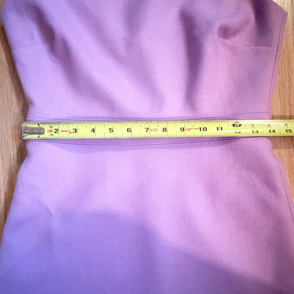 J.Crew Lavender Double Serge Wool Fit & Flare Dress Sleeveless Sz 4 - Picture 8 of 11